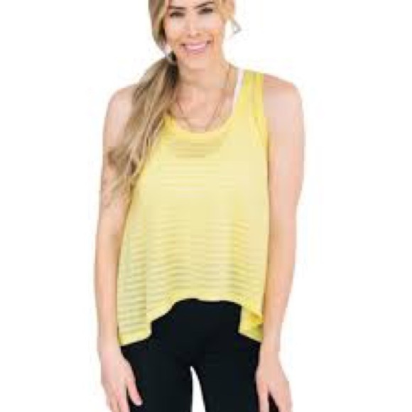 Zyia Active Lemon Yellow Nimbus Split Back Tank Top Size XXXL - Picture 1 of 8